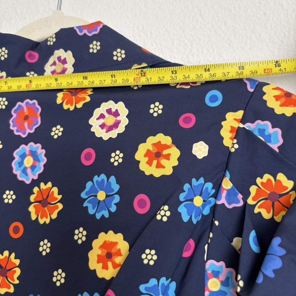 NWT LHD Glades Black Floral Collared Maxi Midi Shirt Dress Sz 8 Retro Graphic - Picture 13 of 15